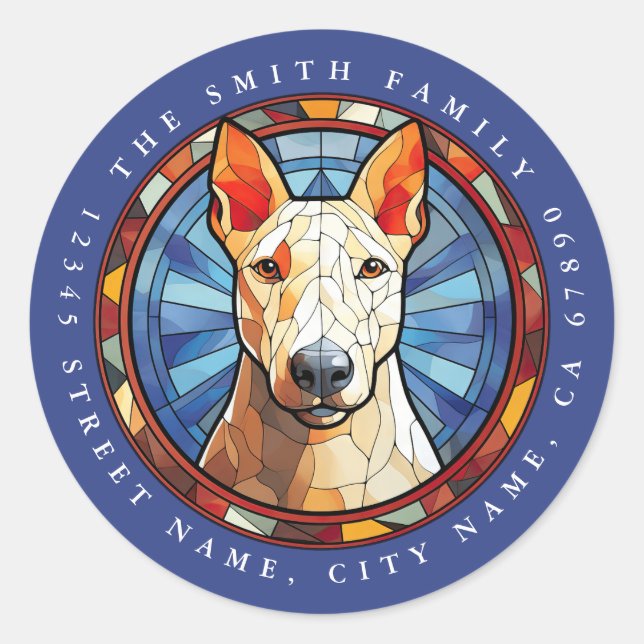 Bull Terrier Round Stickers (Front)