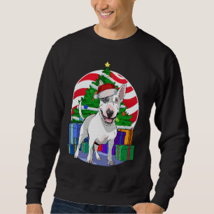Bull Terrier Santa Dog Christmas Tree Decor Xmas Sweatshirt