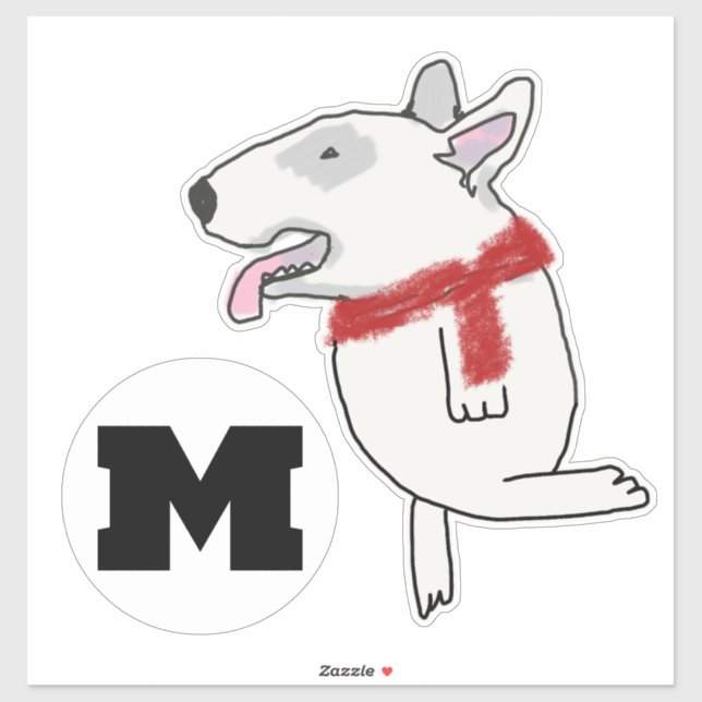 Bull Terrier seasickness traveling Sticker (Sheet)