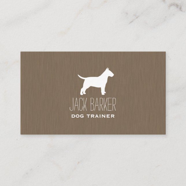 Bull Terrier Silhouette Business Card (Front)