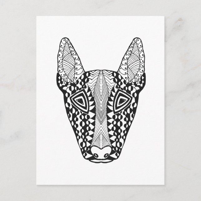 Bull Terrier Sketch Postcard (Front)