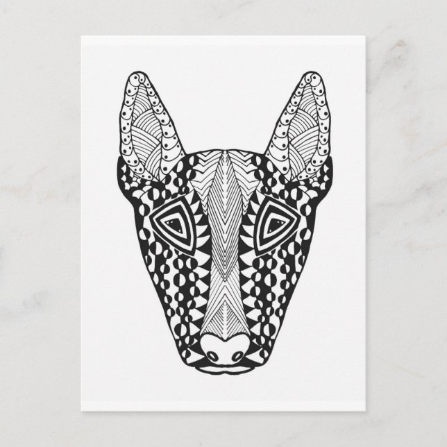 Bull Terrier Sketch Postcard (Front)