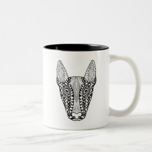 Bull Terrier Sketch Two-Tone Coffee Mug