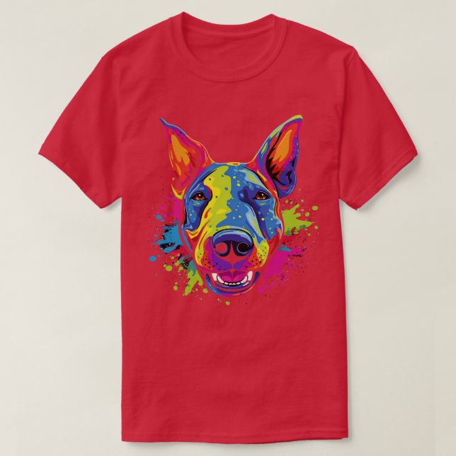 Bull Terrier Smiling T-Shirt (Design Front)