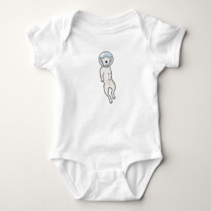Bull Terrier Space Baby Bodysuit