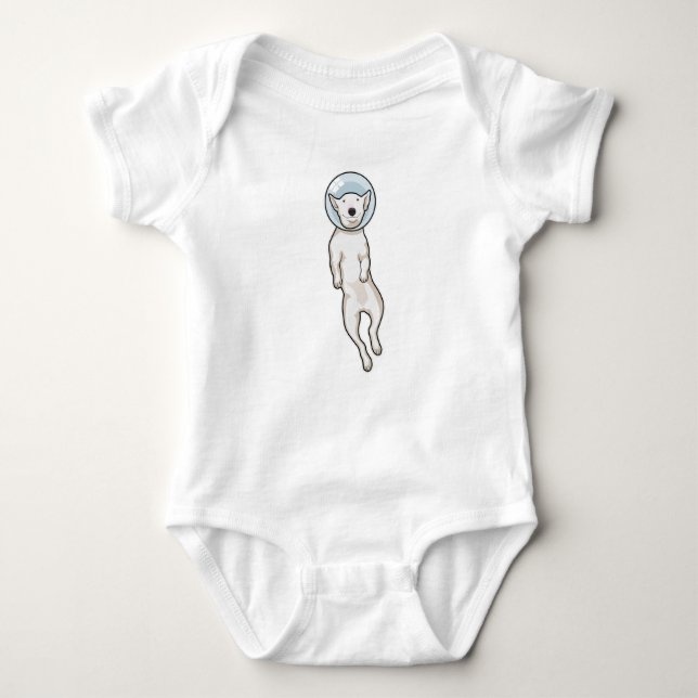 Bull Terrier Space Baby Bodysuit (Front)