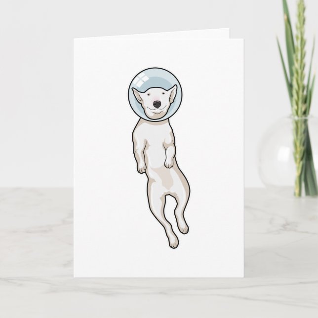 Bull Terrier Space Card (Front)