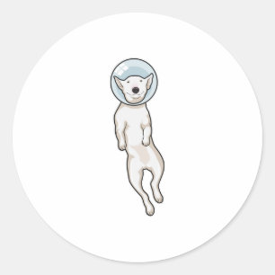 Bull Terrier Space Classic Round Sticker