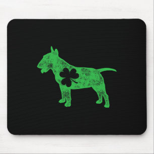 Bull Terrier St Patrick's Day Men Women Shamrock D Mouse Pad