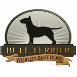 Bull Terrier Standing Photo Sculpture<br><div class="desc">The Bull Terrier's most recognisable feature is its head, described as 'egg shaped' when viewed from the front, almost flat at the top, with a Roman muzzle sloping evenly down to the end of the nose with no stop. The unique triangle-shaped eyes are small, dark, and deep-set. The body is...</div>