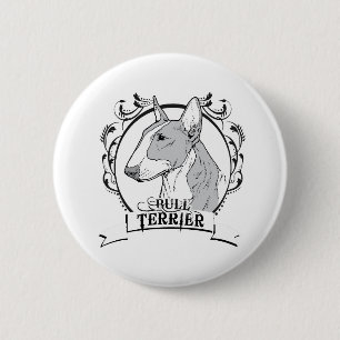 Bull Terrier T-shirt 6 Cm Round Badge
