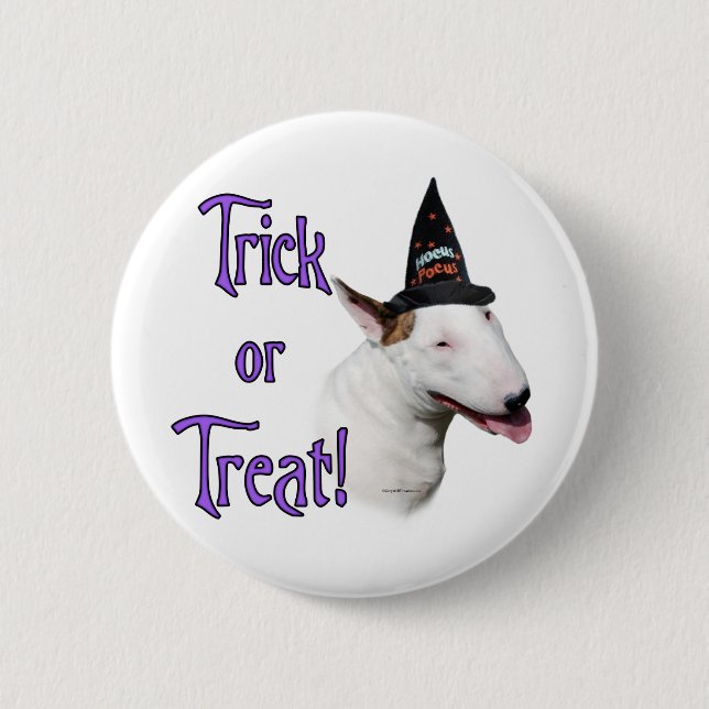 Bull Terrier Trick 6 Cm Round Badge (Front)