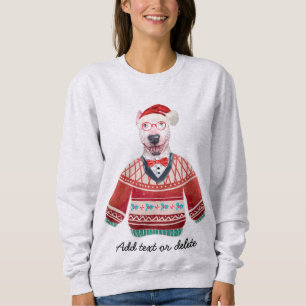 Bull Terrier Ugly Christmas Dog Mum Sweatshirt