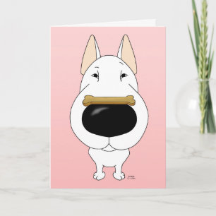 Bull Terrier Valentine Holiday Card