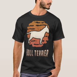 Bull Terrier Vintage Retro Classic Dog Sunset T-Shirt