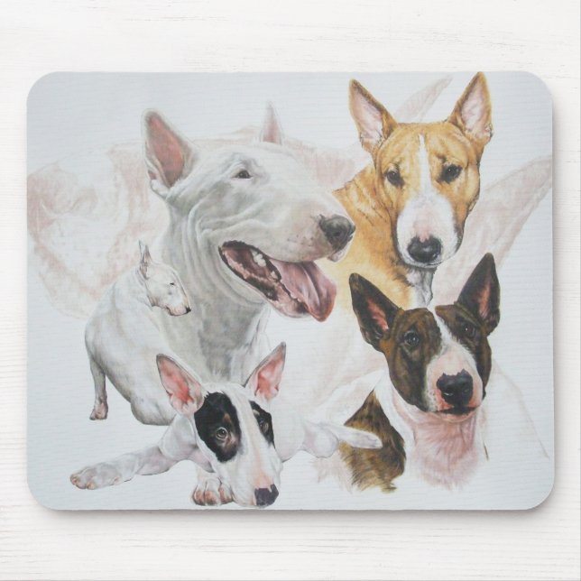 Bull Terrier wGhost Mouse Pad (Front)