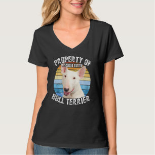 Bull Terrier White Retro Property Of T-Shirt