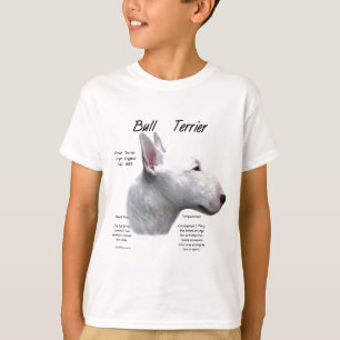 Bull Terrier (wht) History Design T-Shirt