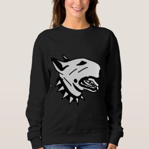 Bull Terrier With A Black Spiked Collar Sweatshirt
