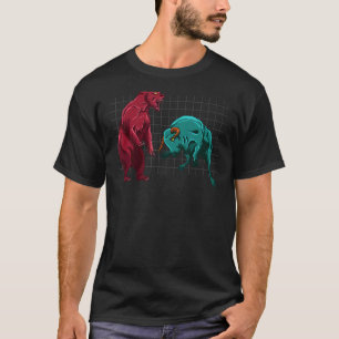 Bull Vs Bear Crypto Chart Analysis Cryptocurrency  T-Shirt