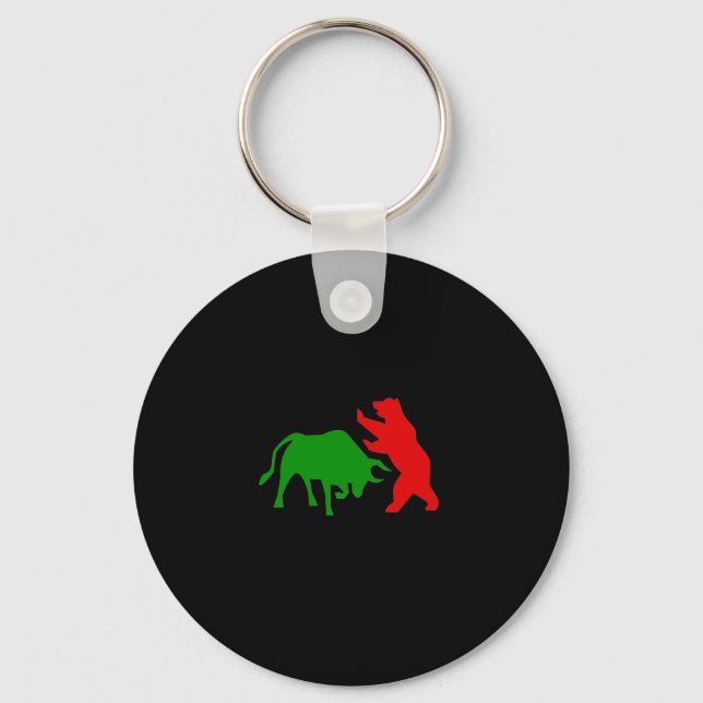 Bull vs Bear Forex Key Ring (Front)