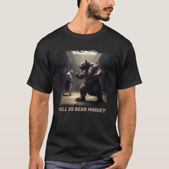 Bull Vs Bear Market in Dojo T-Shirt (Front)