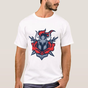Bull Warrior Graphic T-Shirt for Men