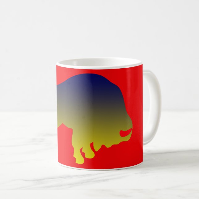 Bull White Coffee Mug (Front Right)