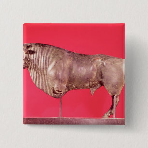 Bull with three horns, from Avrigney 15 Cm Square Badge