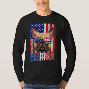 Bulldog 4th Of July Boys Kids Sunglasses Usa Puppy T-Shirt