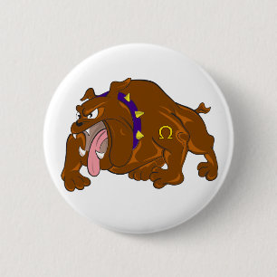 Bulldog 6 Cm Round Badge