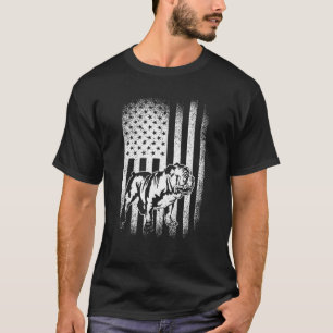 Bulldog American Flag Dog Dad Dog Mum T-Shirt
