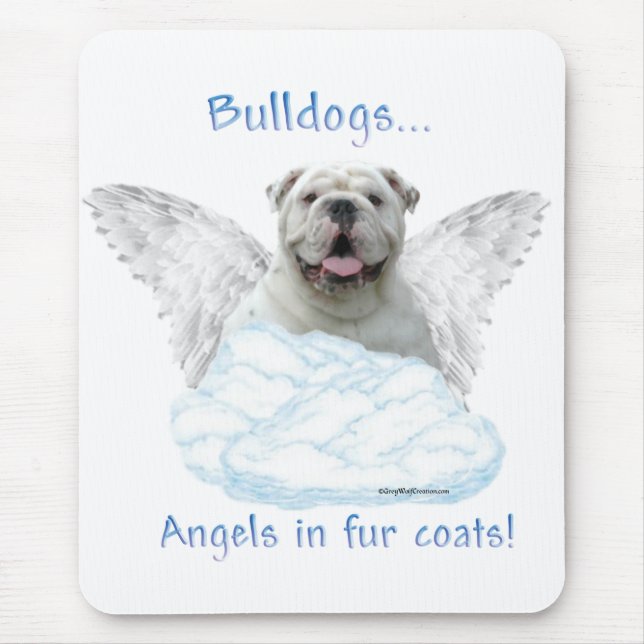 Bulldog Angel Mouse Pad (Front)