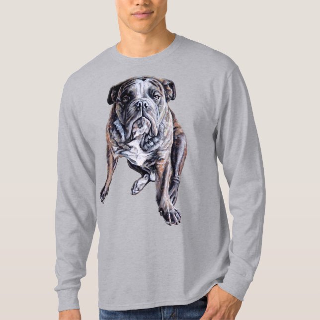 Bulldog Art Shirt Men's Bulldog T-Shirts (Front)