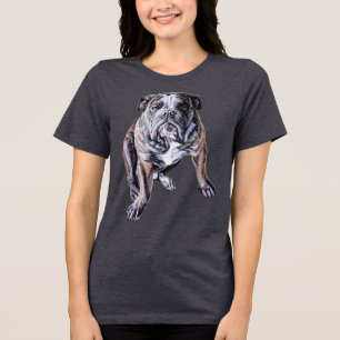Bulldog Art T-shirts English Bulldog Shirt Women's