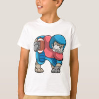 Bulldog at Sports with Football & Helmet