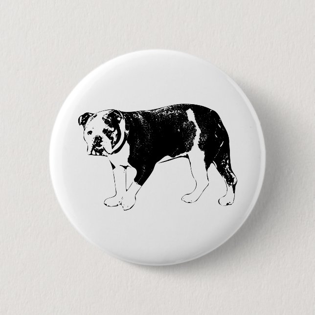 Bulldog Attitude, Simple Impact 6 Cm Round Badge (Front)