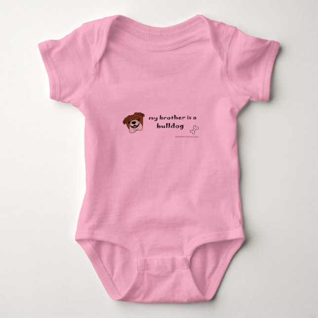 bulldog baby bodysuit (Front)