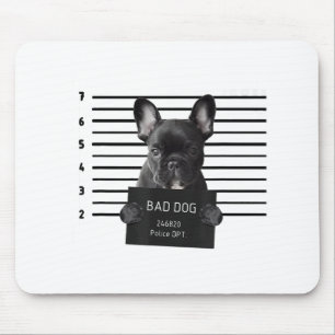 Bulldog Bad Dog Jail Frenchie Dog Mum Lover Mouse Pad