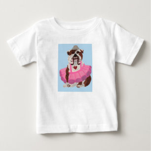 Bulldog Ballerina Baby T-Shirt