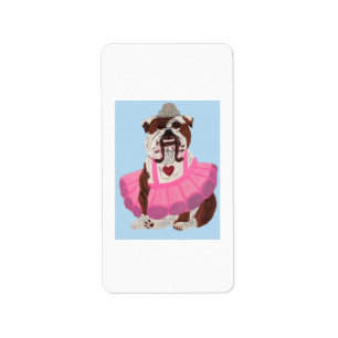Bulldog Ballerina Label