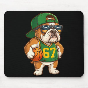 Bulldog Basketball 67 Gen Alpha Slang Srts Dog Boy Mouse Pad