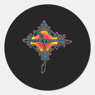 Bulldog Bda Sabertooth Old School Skateboarding Fo Classic Round Sticker
