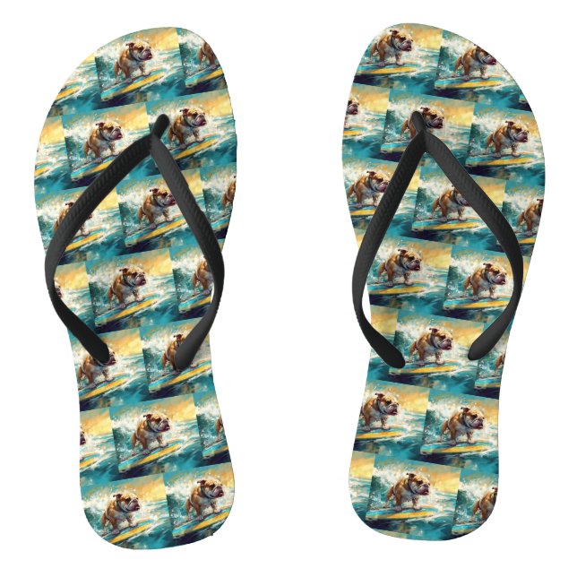 Bulldog Beach Surfing Painting Jandals (Footbed)