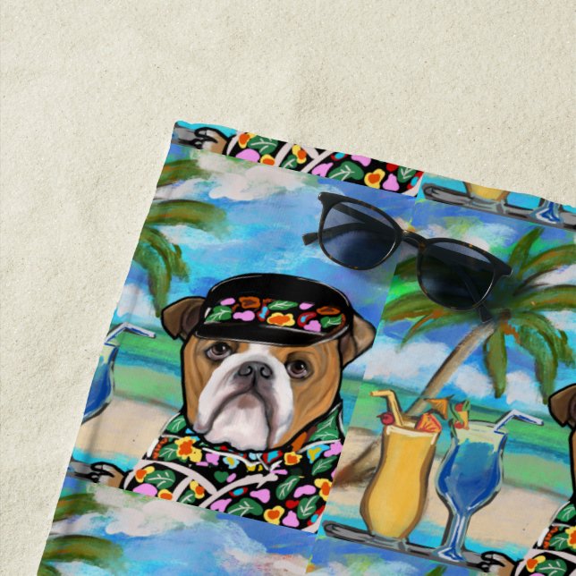 Bulldog             beach towel (In Situ)