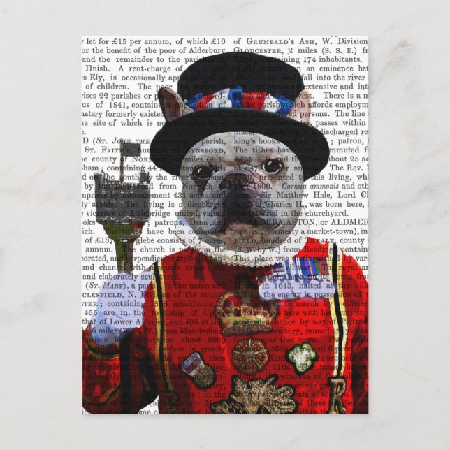 Bulldog Beefeater Postcard (Front)