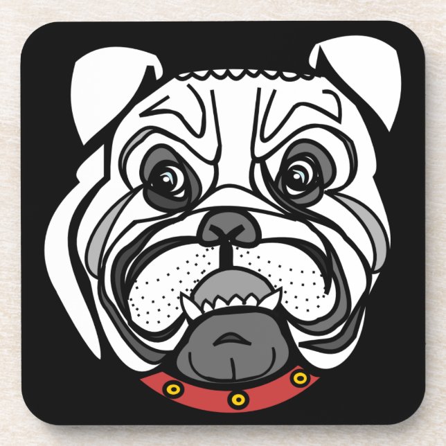 Bulldog Beverage Coaster My Pets (Front)