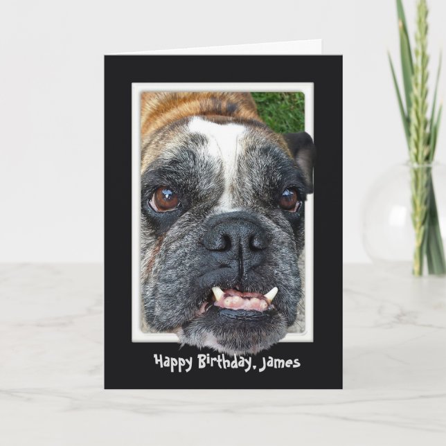 Bulldog Birthday Card (Front)