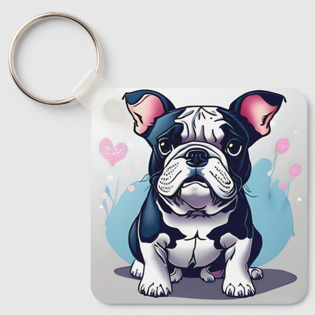 Bulldog Bliss  Key Ring (Front)