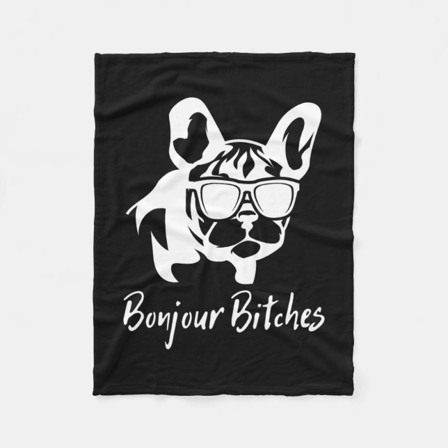 Bulldog Bonjour Es  Fleece Blanket (Front)